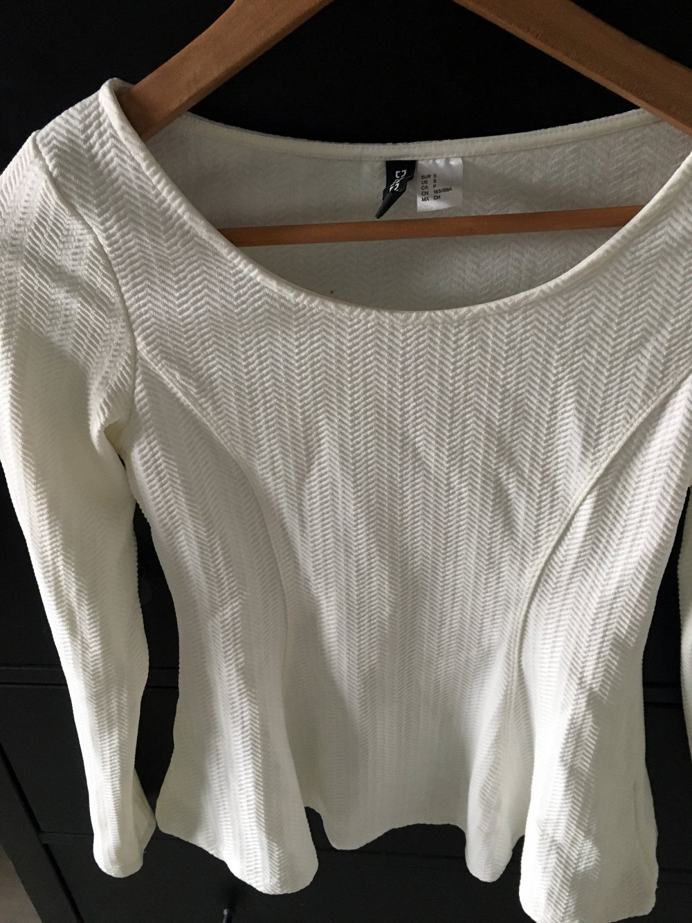 Langarmshirt weiß H&M S