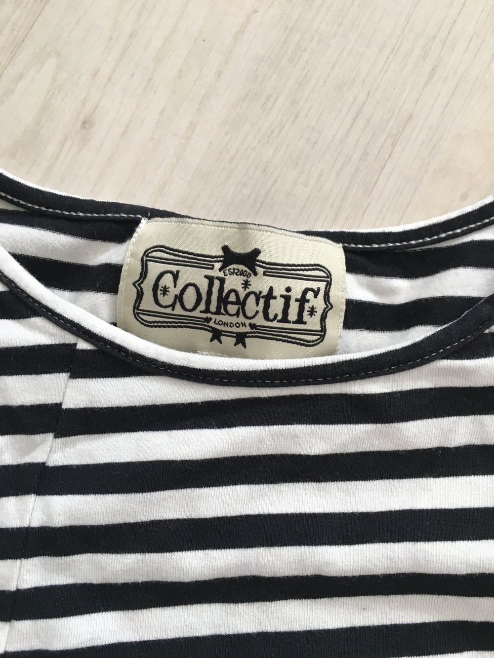 gestreiftes Shirt T-Shirt Top Collectif London S/36 Rockabilly Vintage