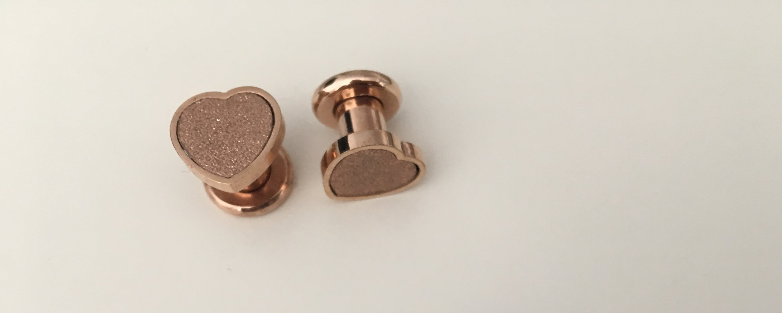 Tunnel mit Herz-Design rose gold