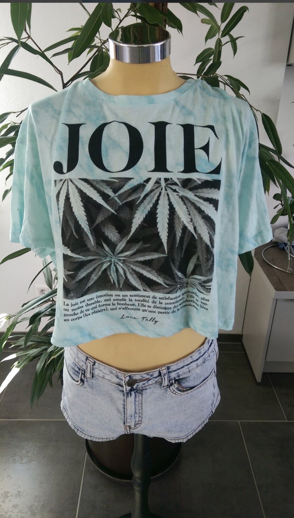 Joie Batik Bauchfrei Top style cannabis Druck