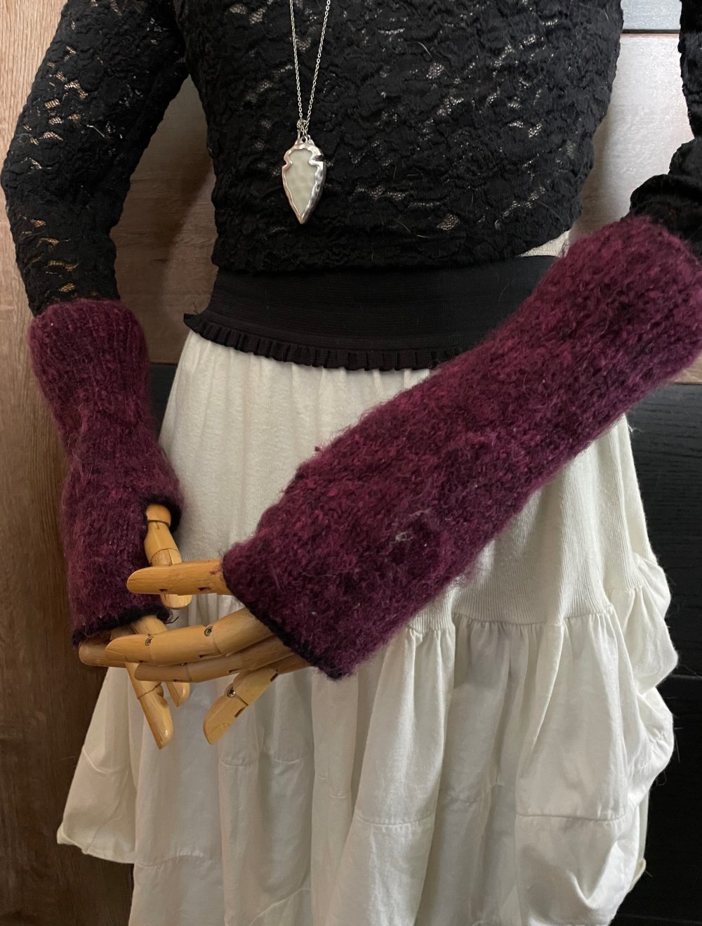 Hand Stulpen Neko bordo lila Emo k-Pop kawaii Japan ??