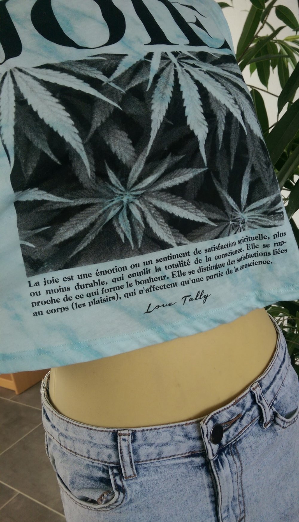 Joie Batik Bauchfrei Top style cannabis Druck