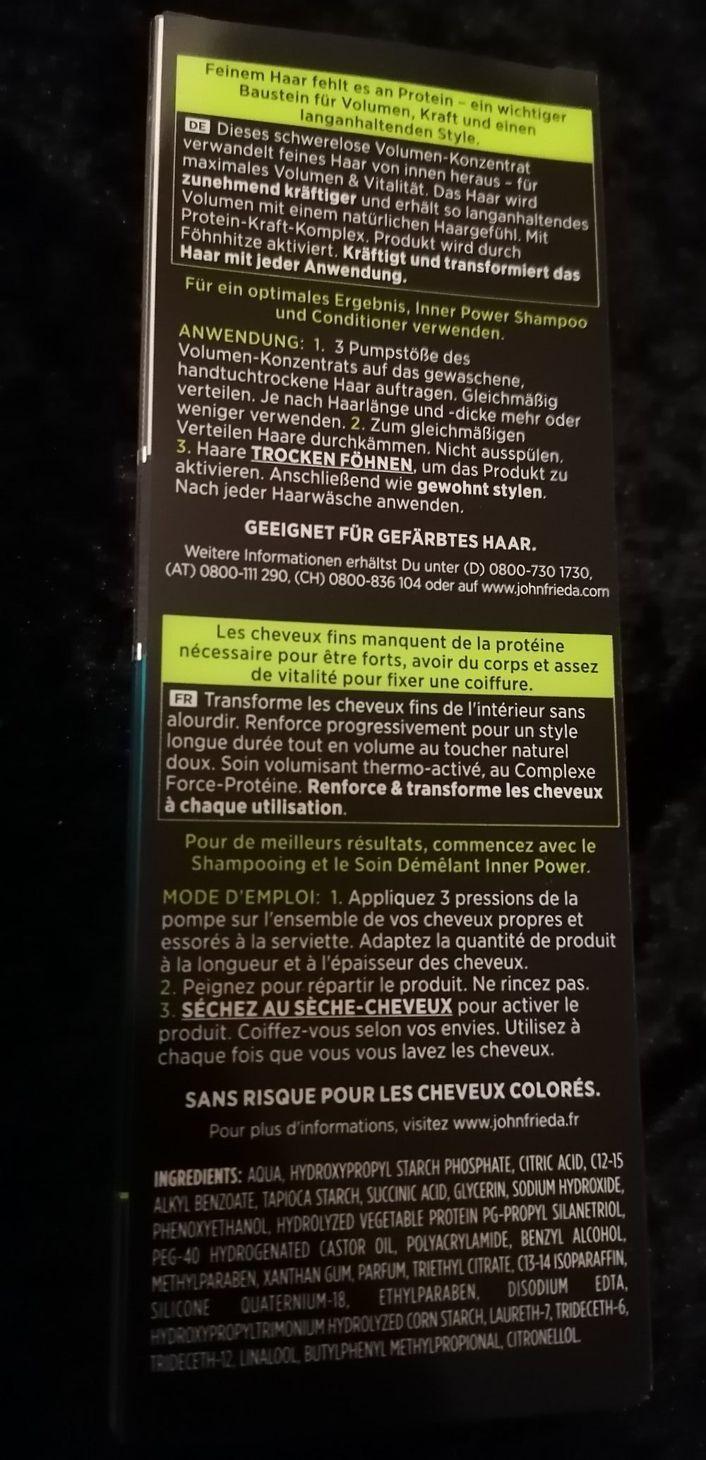 (22) John Frieda - Luxurieous Volume Konzentrat 