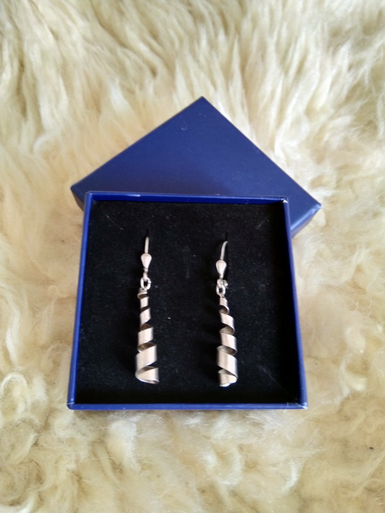 Silber Ohrringe 925 Echtsilber Spiralen