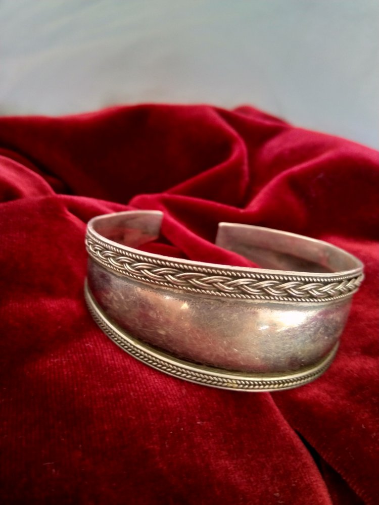 Armreif 925er Silber Echtsilber indischer Armreif Armband 