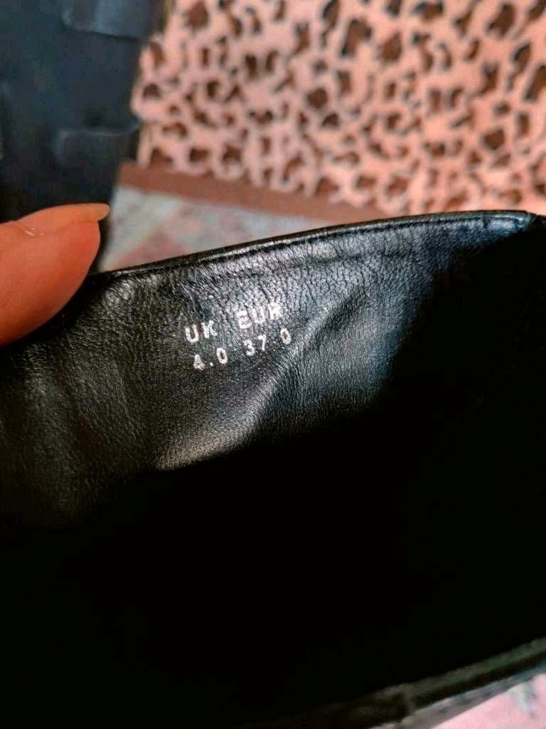 Lederstiefel, Gr. 37 Rockabilly Vintage Retro Pin Up