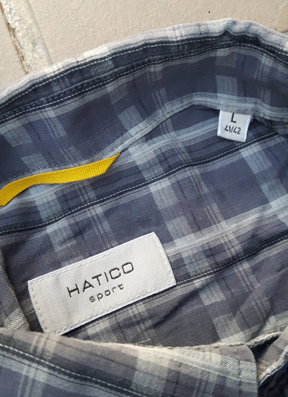 Herren Kurzarmhemd blaugrau kariert