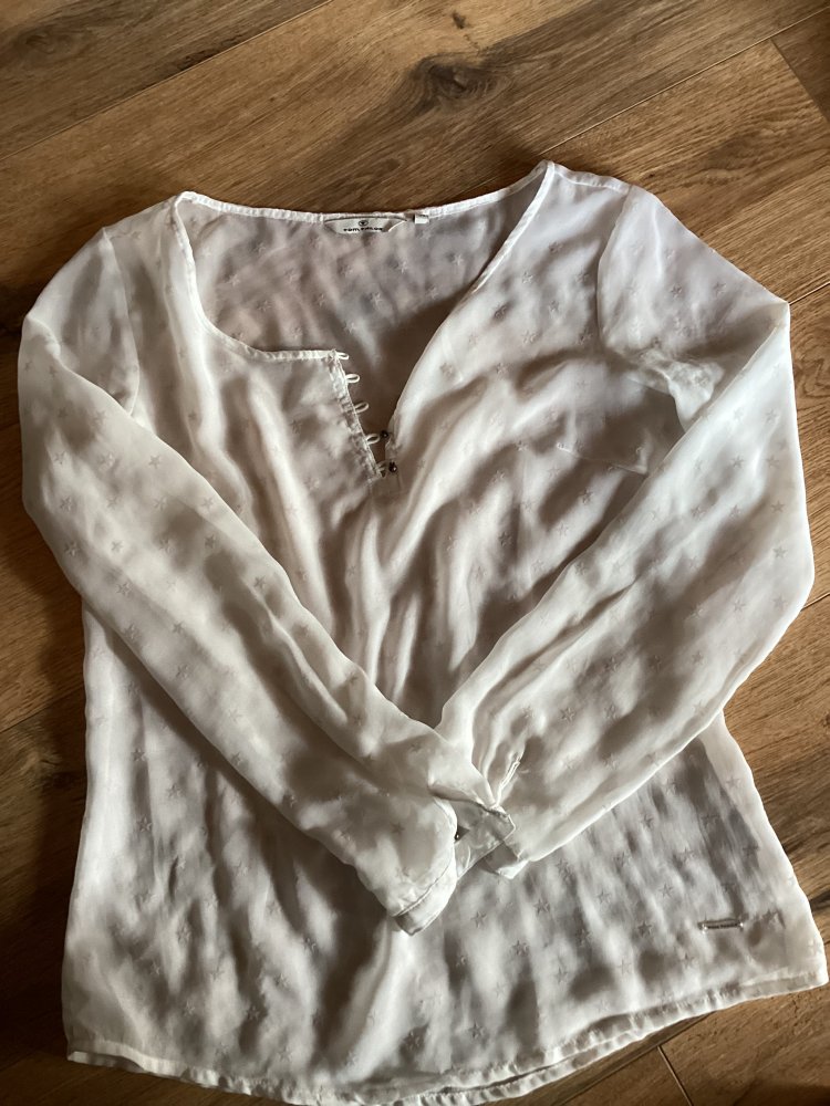 Tom TAilor schöne transparente Bluse gr.34 mit Sternen