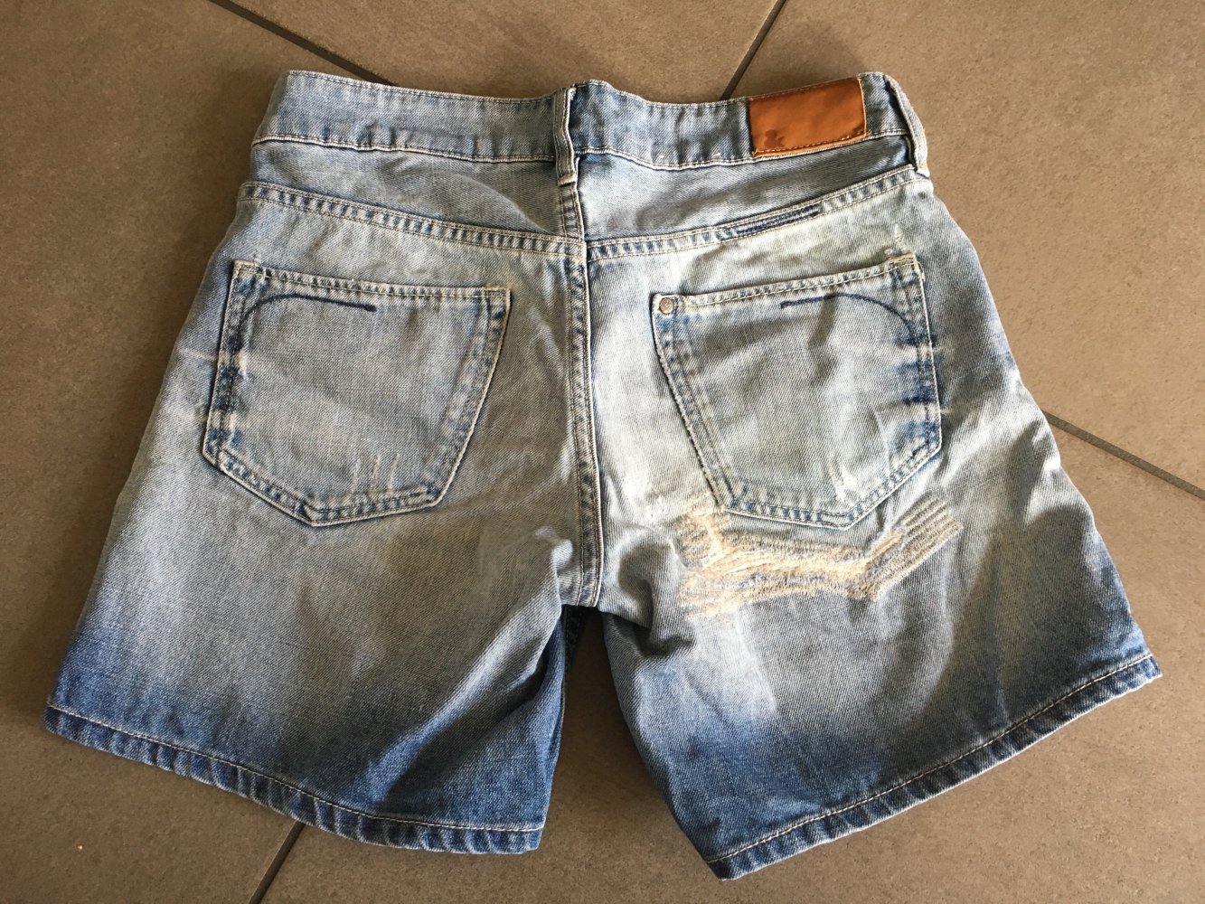 Denim Jeans Shorts Hotpants destroyed Style Gr. XS