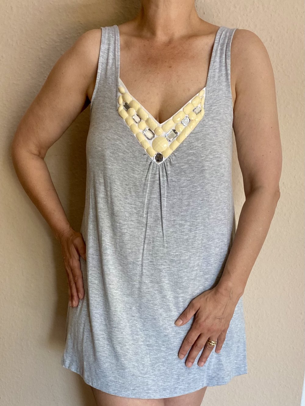 Nice Connection, lässige Tunika/Hängerchen, grau, Gr.42