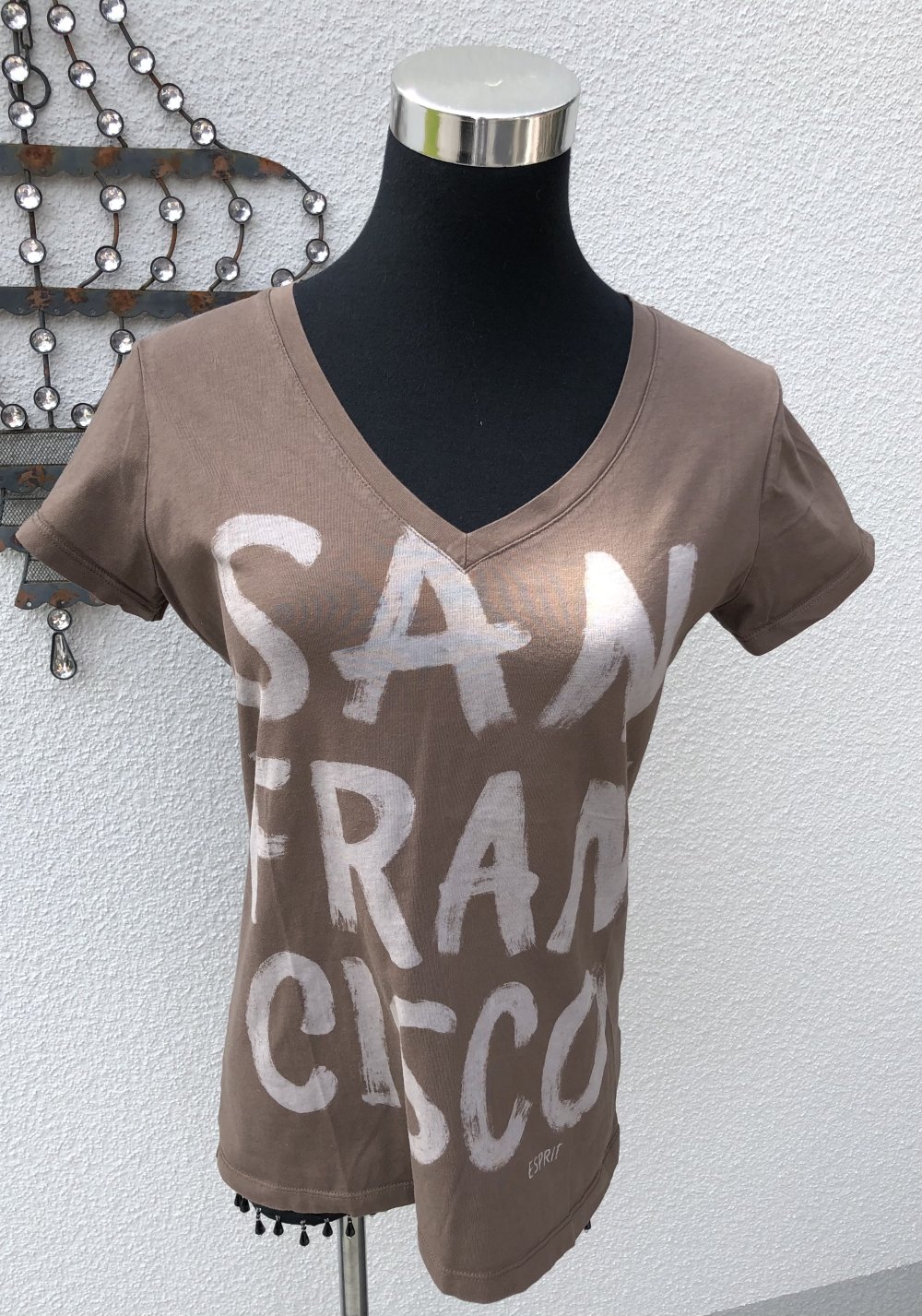 Esprit, T-Shirt, San Francisco Logo, braun, Gr. M