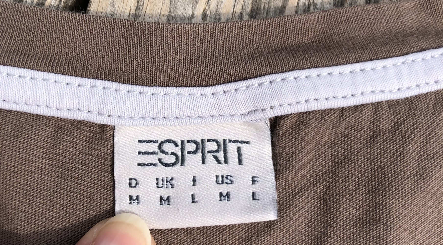 Esprit, T-Shirt, San Francisco Logo, braun, Gr. M