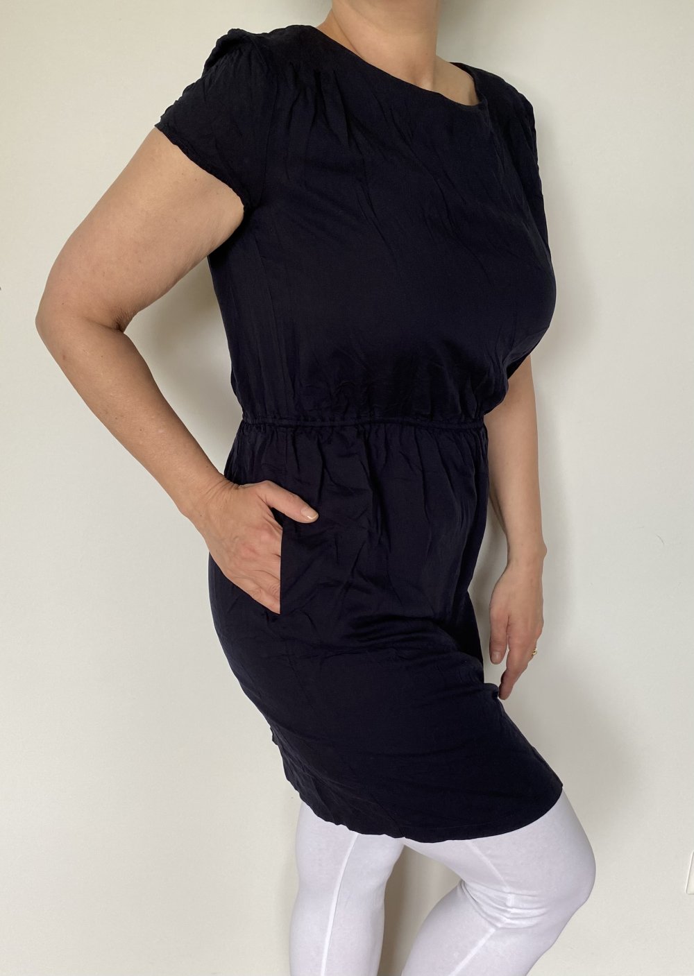 Marc O‘Polo, Kleid, kurzarm, schwarz, Gr. 42