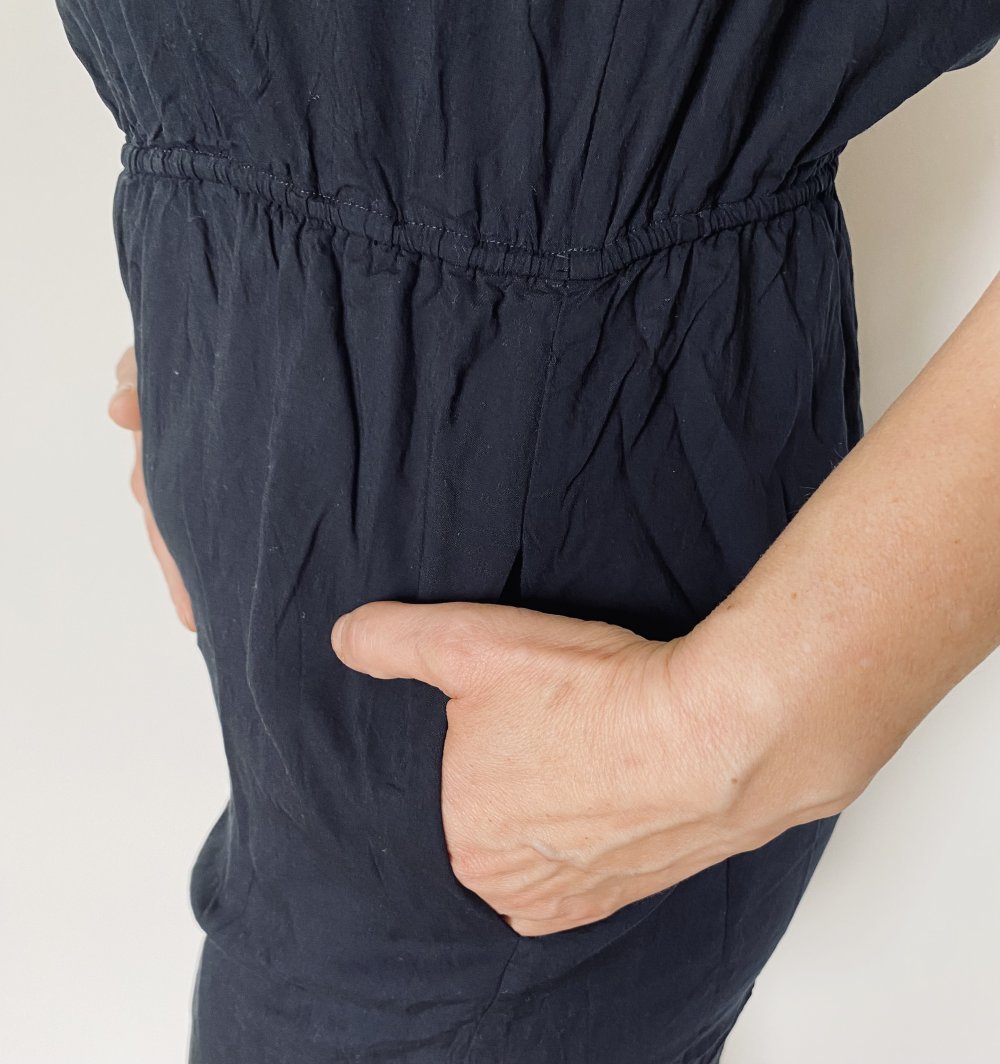 Marc O‘Polo, Kleid, kurzarm, schwarz, Gr. 42