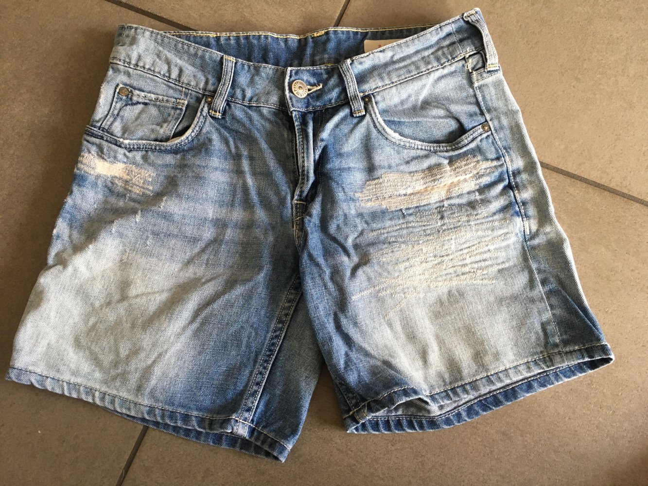 Denim Jeans Shorts Hotpants destroyed Style Gr. XS