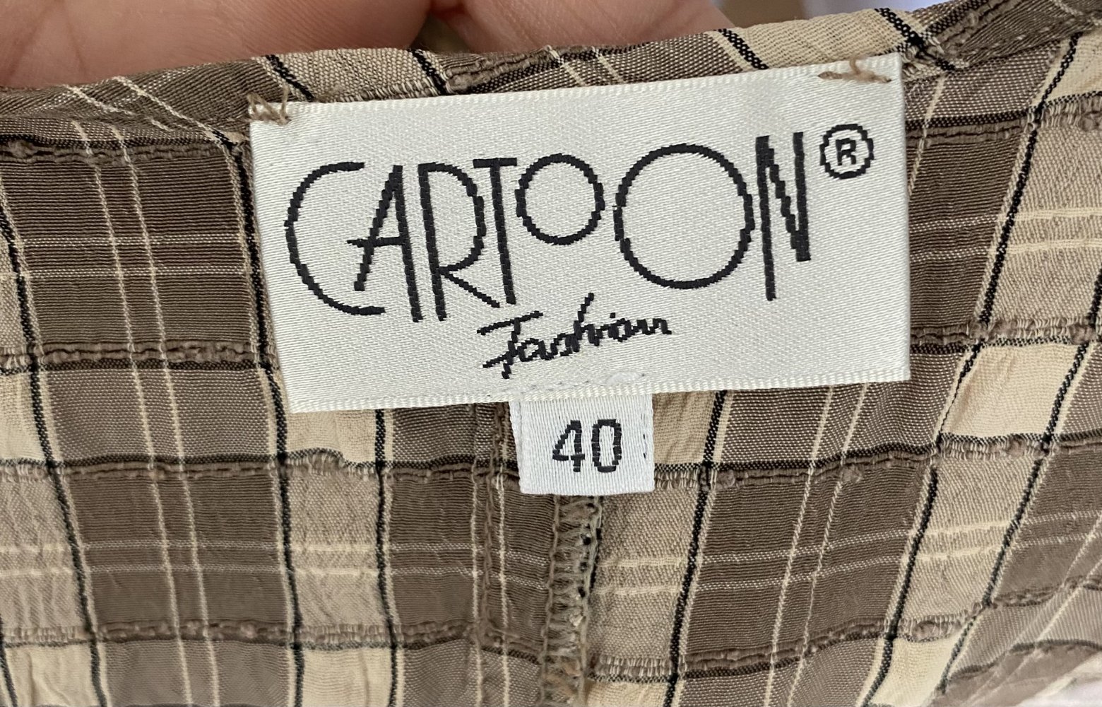 Cartoon Fashion, Tunika, braun/beige, kariert, Gr. 40