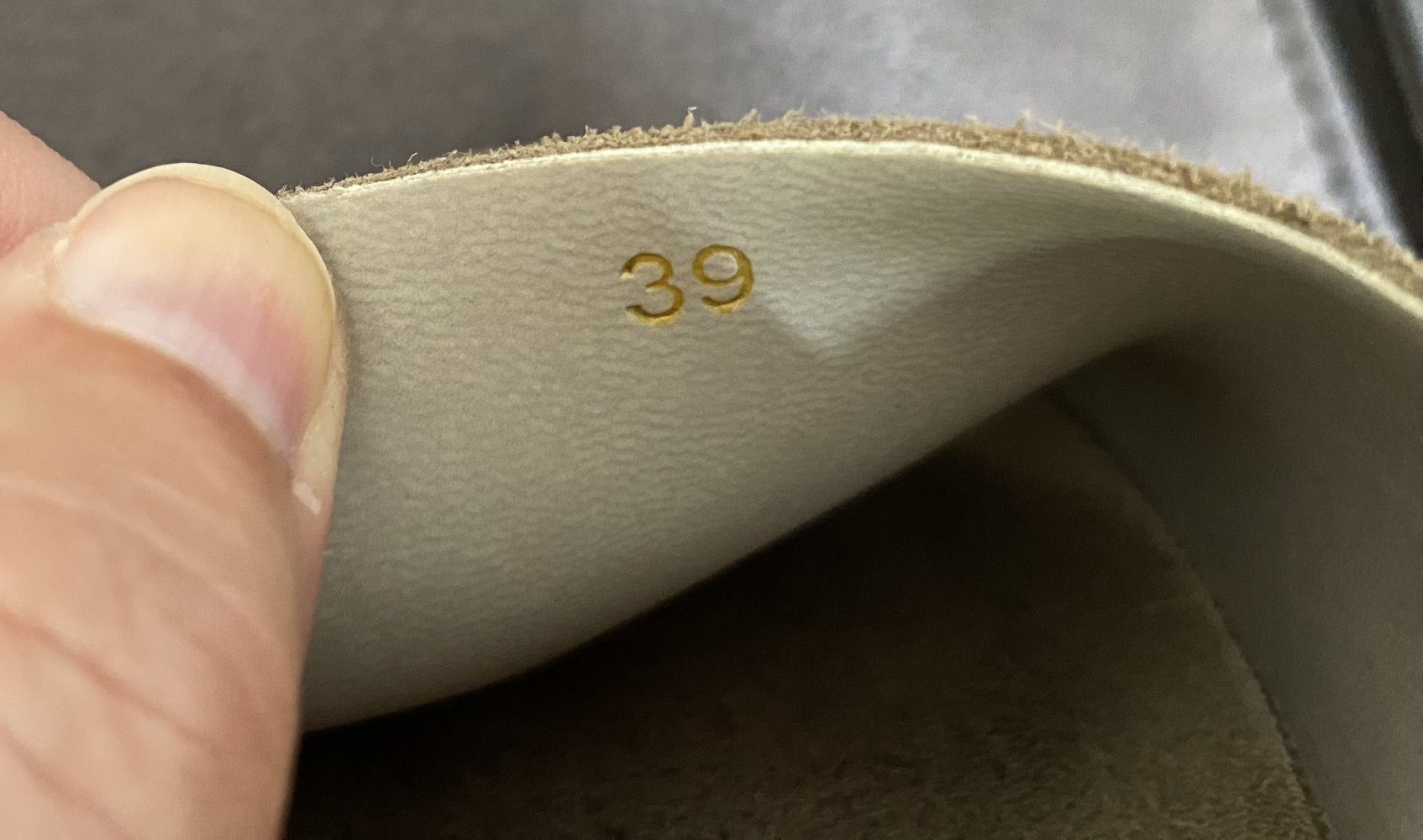 Bullboxer, Pantolette, Sandfarben, Leder, buntes Flechtband, Gr. 39