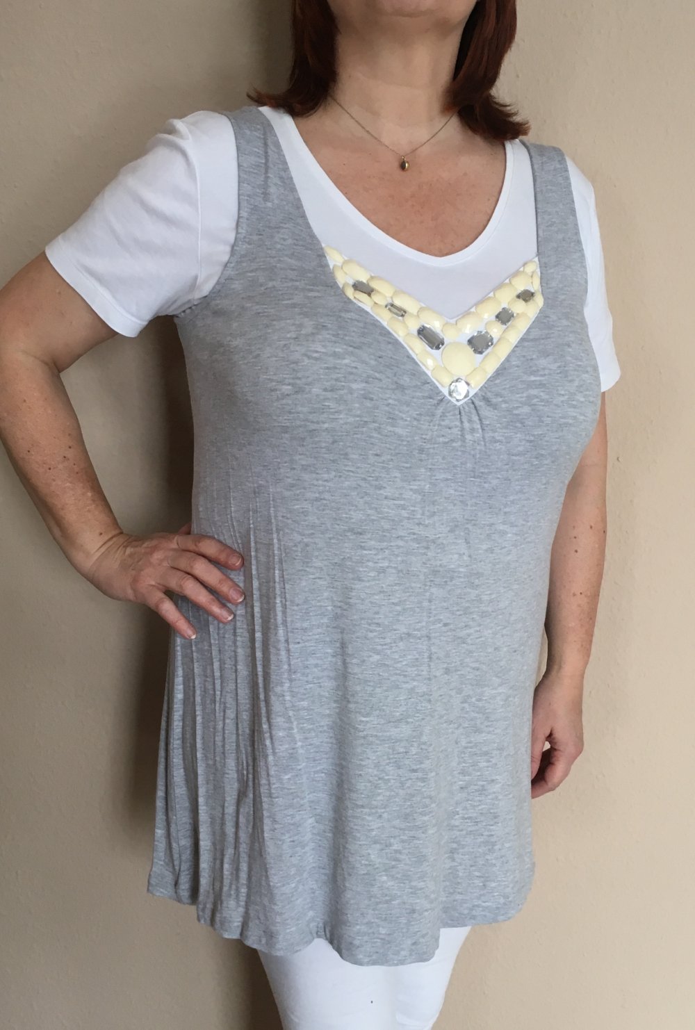 Nice Connection, lässige Tunika/Hängerchen, grau, Gr.42