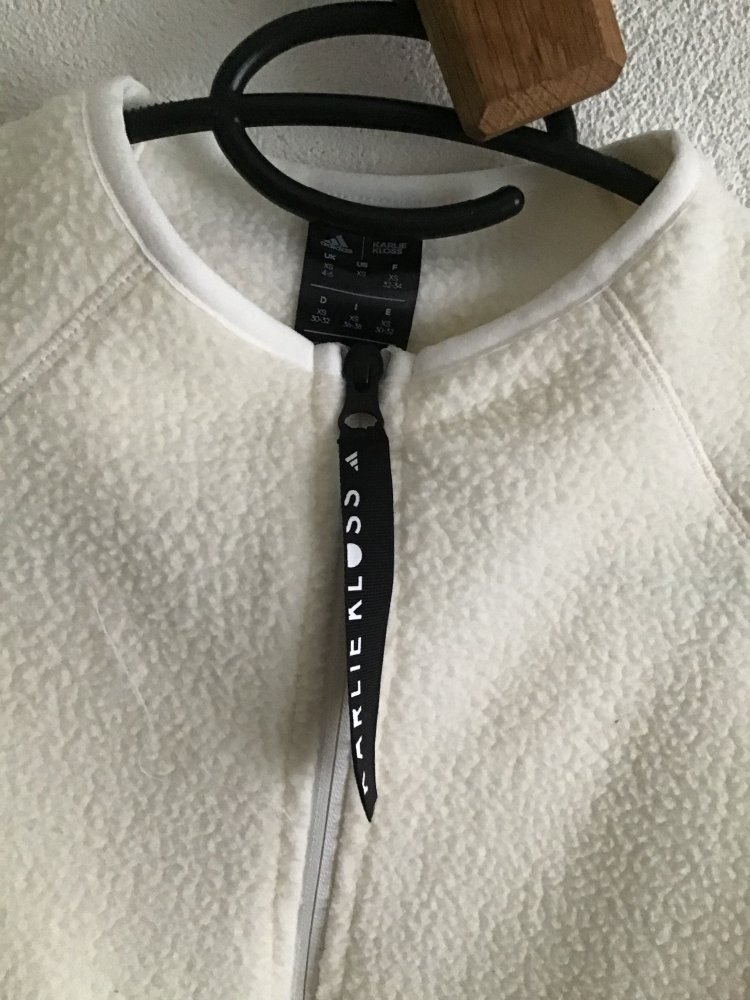 Weisse Adidas Teddy Jacke Gr. 34
