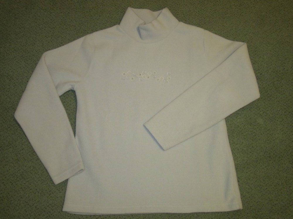 Fleece-Pullover mit Strassverzierung