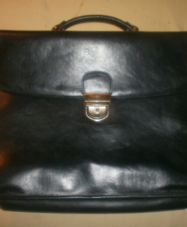 Schwarze Vintage Aktentasche