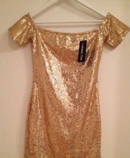 Kleid Lookbookstore Gr.34 gold
