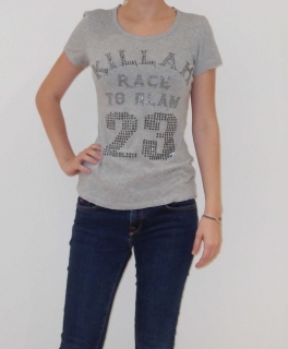 Killah, T-Shirt, grau, Glitzer, Hingucker, Steinchen, Gr S