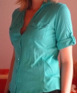 Bluse/Hemd in türkis