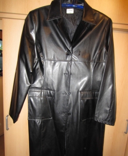 Ledermantel Halloweenmantel lang Gr.L 42/44