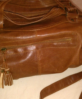 Braune große Umhängetasche