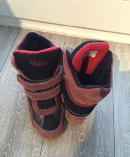 Buffalo Sneaker Wedges rot schwarz blogger style