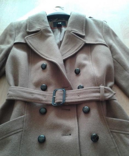 kuschliger warmer brauner Herbst Winter Mantel Trenchcoatlook