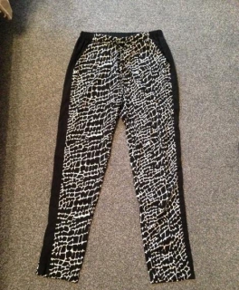 ONLY Hose Jersey 36 S schwarz weiß NEU Jogging Harem