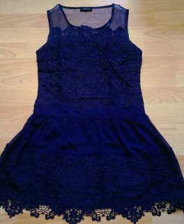 Wunderschönes blaues spitzen Cocktailkleid