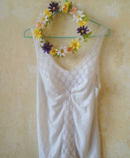 Sexy, retro Negligé Top mit Spitze, echt vintage!!!