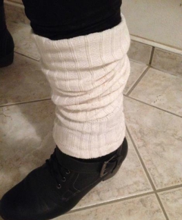 Stulpen, weiss, creme, Strümpfe, schick, warm, winterlich