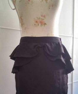 Zuckersüßer Peplum Rock mit Schleife Rüschen