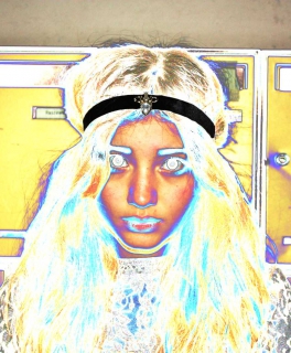 velvet choker/haarband mit goldenem spinnen anhänger