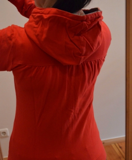 Roter Kapuzen Hoodie mit Reissverschluss von Neighborhood Gr. M