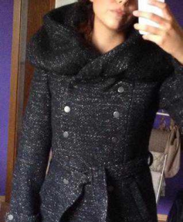 Mantel Glitzer schwarz Promod