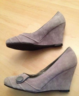 Echt Wildleder Wedges Keilabsatz