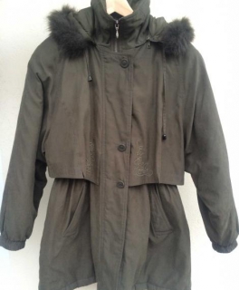 Vintage Parka Wintermantel oliv Gr. M L XL oversize