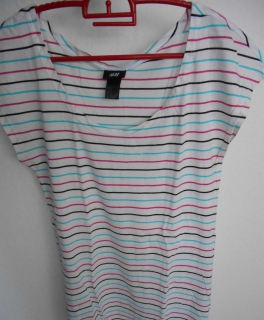 T-shirt Streifen weiss