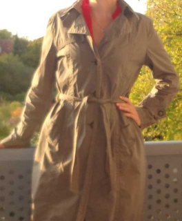 khaki Trenchcoat von Montego in 38/40, Mantel, Herbstmantel, Übergangsmantel, Regenmantel