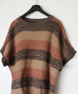 Oversize Kurzarm-Pullover