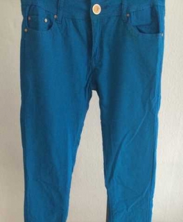Grätige Blaue/Türkise Hose
