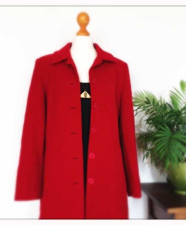 Roter Vintage Mantel | Gr. 34 / 36 | 80er 90er Boho