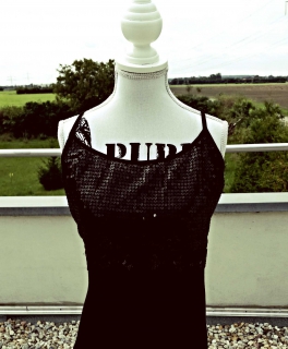 süßes schwarzes Paillettentop Gr. 48 *NEU*