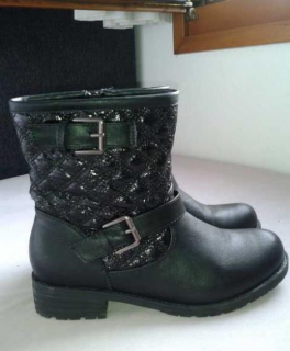 trendy boots, Stiefeletten, schwarz, Größe 38/39
