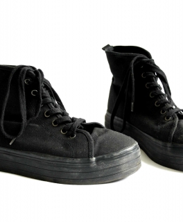 Schwarze Schnürschuhe Plateu von H&M